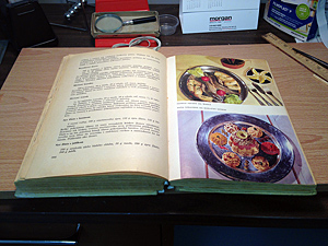 Slovakian cook book repair in progress