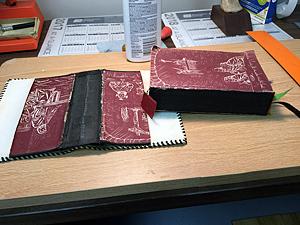 Prayer book cover damaged and separated